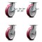 Service Caster 8 Inch Kingpinless Poly on Aluminum Wheel Caster Swivel Locks 2 Brakes SCC, 4PK SCC-KP30S820-PAR-SLB-BSL-2-BSL-2 - alternate 1